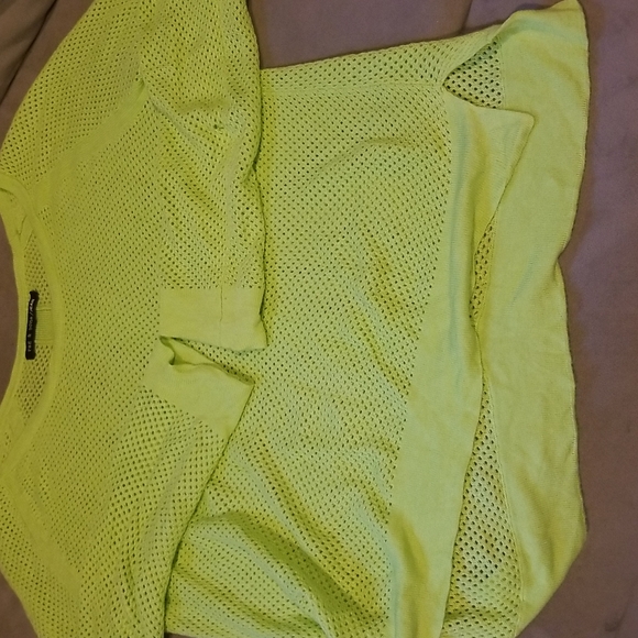 Rag & Bone See Through Lime Green Sweater GUC - Picture 4 of 5